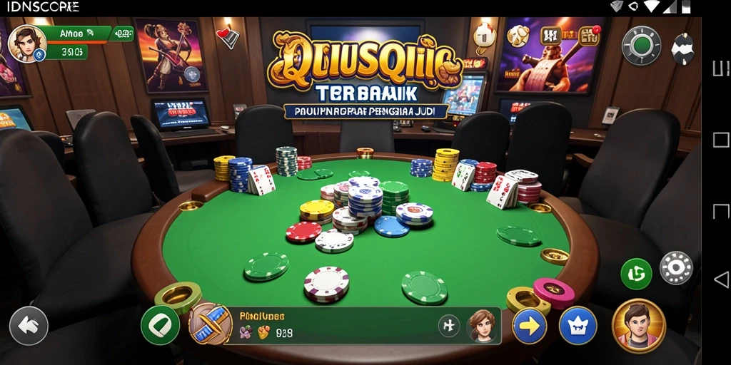 Screenshot IDNSCORE menampilkan gameplay seru dan interaksi antar pemain QiuQiu.