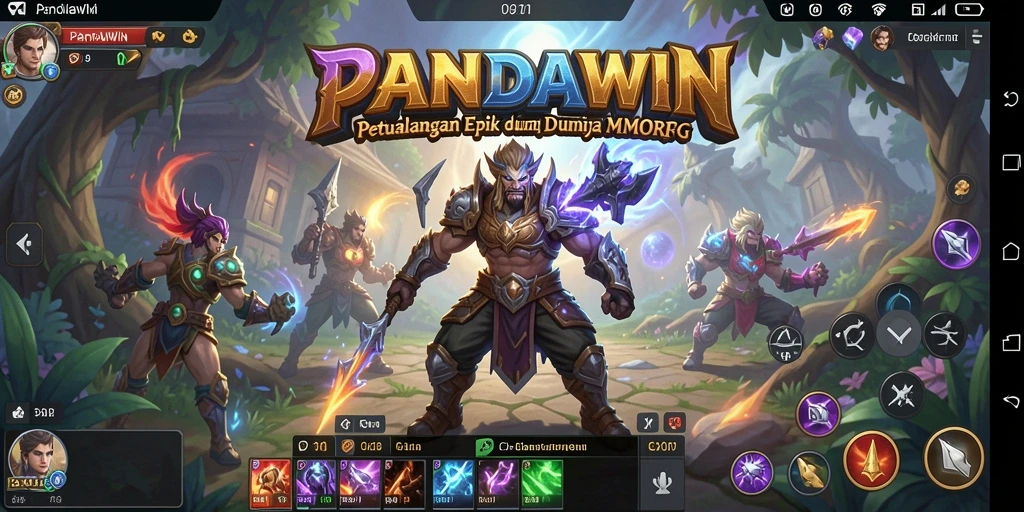 Tampilan gameplay seru dan interaktif di PANDAWIN MMORPG.