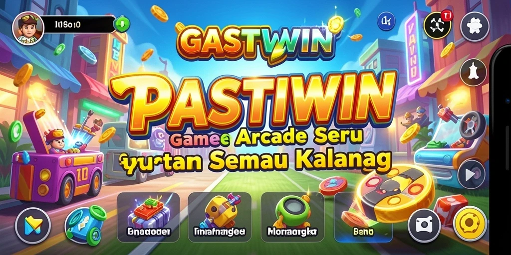 Tampilan gameplay seru dari PASTIWIN di dalam aksi Arcade.