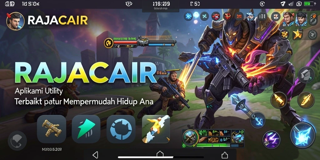 Tampilan antarmuka RAJACAIR yang intuitif untuk aplikasi Utility.