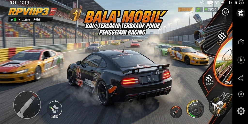 Tampilan mendebarkan dari balapan mobil di RPVIP3.